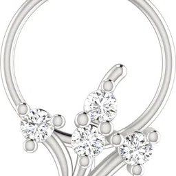 avsar Prajvi 14kt Cubic Zirconia White Gold Nose Wire-picture-24