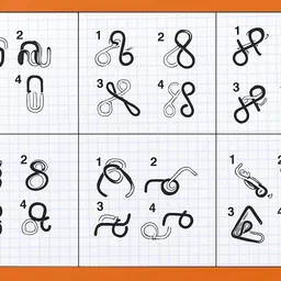 indusbay Disentanglement Puzzle 6 Pieces Brain Teasers Metal Wire Puzzle Game for Kids image 4