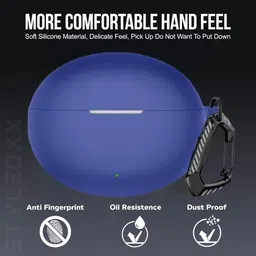 StyleOxx Silicone Press and Release Earbuds Case For Silicone Case Cover for Onepluss Buds 4 (2025), With Premium Carabiner image 5