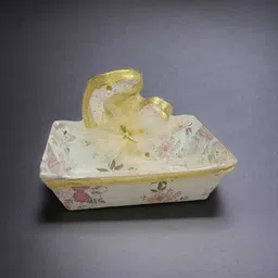 happinessbox Handmade Decorated Basket with Readymade Net Packing | Pack 0f 5 Paper Fruit & Vegetable Basket image 3