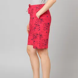 f65 Printed Women Pink Regular Shorts image 3
