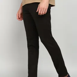 killer Men Slim Fit Dark Green Cotton Blend Trousers image 3