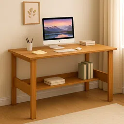 lacdm Study Table Solid Wood Study Table image 3