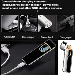 clairbell MSS_491A_Smoking Touch Lighter Fingerprint Sensor Ignition Lighter Cigarette Pocket Lighter image 3