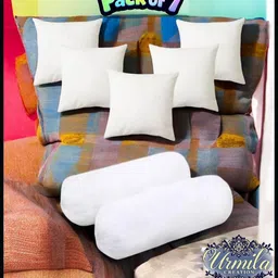 urmila creation 2 Bolester 5 Cushion Microfibre Stripes Bolster Pack of 7 image 1