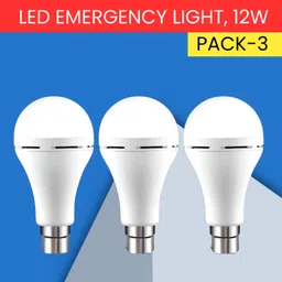 sacro 12W Rechargeable Inverter LED Bulb with Upto 4H.Power Cut Lighting Pack of_3Z195 4 hrs Bulb Emergency Light-picture-21