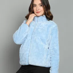alan jones Women Solid Casual Jacket image 3