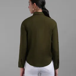 funday fashion Women Regular Fit Solid Casual Shirt image 2