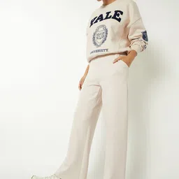 max Women Solid Beige Track Pants-picture-19