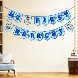 zyozi My First Hair Cut Banner, Mundan Ceremony Banner / Hair Cut Decorations for Boys Banner-picture-22