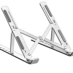 Rouxa Metal Portable Laptop Table Adjustable Aluminum Laptop Stand. RELS194 Aluminium Desk Stand Rotatable Laptop Stand with Adjustable Height Compatible with 26 - 35 cm, Universal Laptops-picture-11