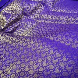 divine trends Unstitched Brocade Blouse Material Geometric Print image 2