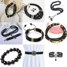 indikonb Black Round Pearl Beads for Jewellery & Craft | 3MM | 90g image 2