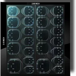 scheibe 7 Sheets Double-sided Nail Sticker Waterproof Breathable Glue image 2