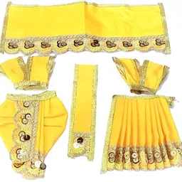 6 inch Poshak for Radha Krishna, Yugal Jodi, Ganesh Laxmi, Lahnga & Dhoti, Size - 6 inch Dress-image-47