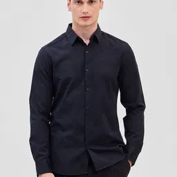 snitch Men Slim Fit Self Design Spread Collar Casual Shirt-picture-12