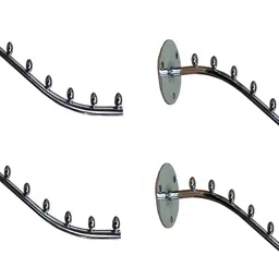 q1 beads 4 Pcs 9 Ball Display Hook Rail Wall Hanger for Clothes Kitchen ,Shop , Boutique , Dining Hall, Showroom , Storage Room, Wardrobe ,Supermarket Shoe Stand Indoor Outdoor Hook Rail 9-picture-10