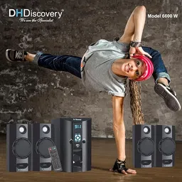 dh discovery DH Discovery® 6600W 150 W Bluetooth Home Theatre Speaker (FM, USB, AUX, LCD Display, Remote Control, RGB Light) (Black, 4.1 Channel) 1 Year Warranty image 5