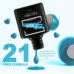 beauty people Diva Nail Polish, 21-Free Formula, Vibrant Shade, Blue, 8ml Blue image 5