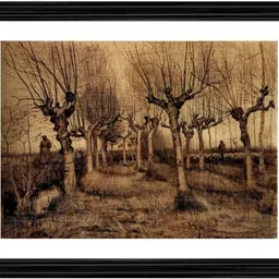 absecom Pollard Birches 1884 Painting With Wood Photo Frame 14 inch frame-picture-33