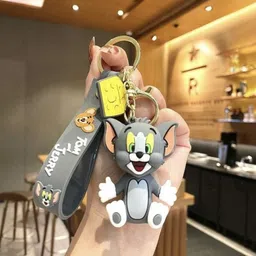ohzen Tom and jerry imported rubber keychain heigh quality keychains_J800 Key Chain image 3