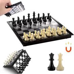 woomzy Magnetic Educational Toys Travel Chess Set with Folding Board for Kids andAdults 35 cm Chess Board-picture-32