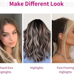 pinaka Long Side Air Bangs, Wavy Curly Clip in Curtain Bangs Front Side Bangs Hair Extension image 3