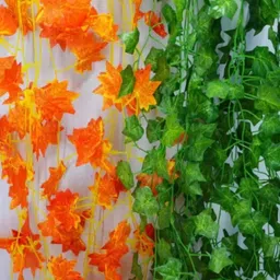 carnival 2 green bail 2 orange bail Green, Orange Cosmos Artificial Flower-picture-27
