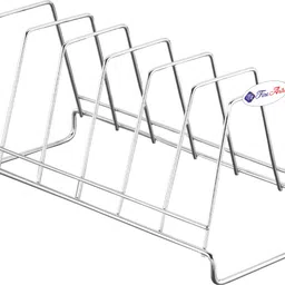 finearts Plate Rack|Dish Rac|Plate Stand|Lid Holder Utensil Rack for Kitchen-6 Sections| Stainless Steel Wall Shelf-picture-21