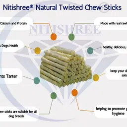 nitishree Dog Food Chew Stick Munchy Sticks for Dogs, Twisted Chews, Treats – 250gm Chicken Dog Chew image 4