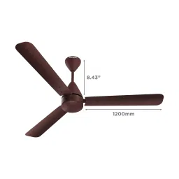 Crompton Energion Hyperjet 5 Star 1200mm 3 Blade BLDC Motor Ceiling Fan with Remote (Inverter Technology, Brown) image 2