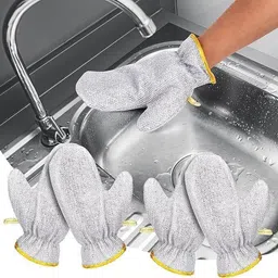 dhiyonix Wire Dishwashing Gloves Kitchen Cleaning Skin-Friendly Washing Gloves Wet Glove Wet and Dry Glove Set-picture-22