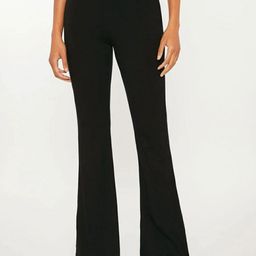 next one Women Flared Black Lycra Blend Trousers-picture-26