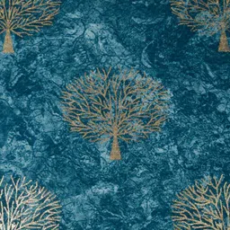 hosta homes Blue Velvet Floral 16X16 Inches Cushion Covers (Pack of 2) image 4