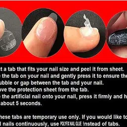 likeup Strong Adehsive Best Quality 3 Sheet (72 Pics Tabs) Waterproof Jelly Double Sided Adhesive Tabs Nail Glue Sticker False Nail Tips Tabs image 2