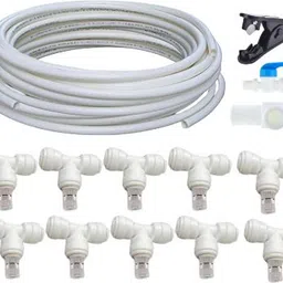 12 meter Fogger PIpe Setup 10 pcs nozzel for Home/Mist Cooling System 100 L Hose-end Sprayer-image-1