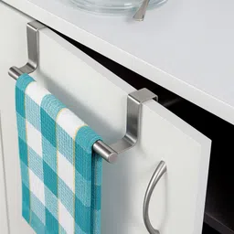 ampereus Stainless Steel Towel Bar Stand– Over Cabinet Door Hanging Bar, (Pack of 1) Blue Towel Holder image 4