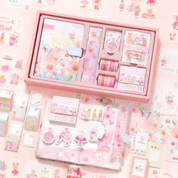 sancorp 149 Pcs Colorful Journals Scrapbook Kit, Hardcover Diary Journal, Cute Scrapbook Theme, Scrapbook Kit-picture-28