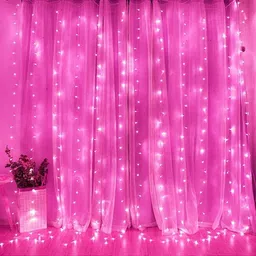 perikam 56 LEDs 16 m Pink Steady String Rice Lights image 4
