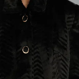 honnete 100 % Polyester Solid Coat For Women image 5