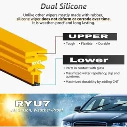 ryu7 RYU7® Wiper Blades Front With Rear Wiper Blade Set Fits For Audi Q3 allroad,Size -24"+21"+13" (Set of 3) image 4