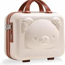 Zextixy Mini Suitcase Hard Makeup Case Travel Case Toiletries Women Cartoon Travel Suitcase Storage Bag Cosmetic Case Box Beauty Makeup Case Bag with Lock System -1pc image 1