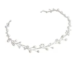 dhanabapa Pearl Hair Vine, Wedding Hair Piece, Bridal Headpiece, Wedding Hair Vine, Bridal Hair Piece, Bridal Tiara, Bridal Crown - 1pc. (Silver) image 1
