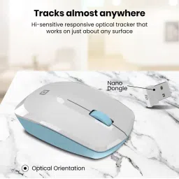 PORTRONICS Toad 25 Wireless Optical Performance Mouse (1200 DPI, Optimum Tracking, White) image 2