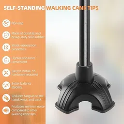 iwalk Cane Tip - Quad Replacement Pad for Walking Canes/Sticks/Elbow Crutches. Leg Support Crutch Pad image 4