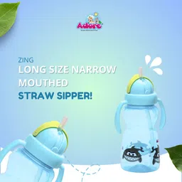 adore Zing! The Amazing Straw Sipper w Twin Handle-Flip N Sip- Spill Proof image 3