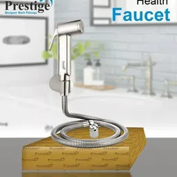 hamid High Pressure with 1 mtr Flexible SS Tube and Hook Health Faucet Faucet Set image 3