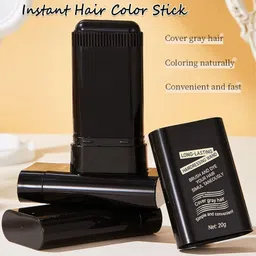 cosmaura Instant Black Hair Color Stick for Quick Black Hair | Easy Comb Applicator , Black image 3