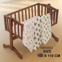 xadiz Printed Single Swaddling Baby Blanket for AC Room image 3
