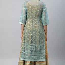 aurelia Women A-line Blue Knee Length Dress image 4